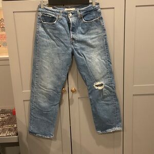 Women's Classic Blue Straight Leg Jeans